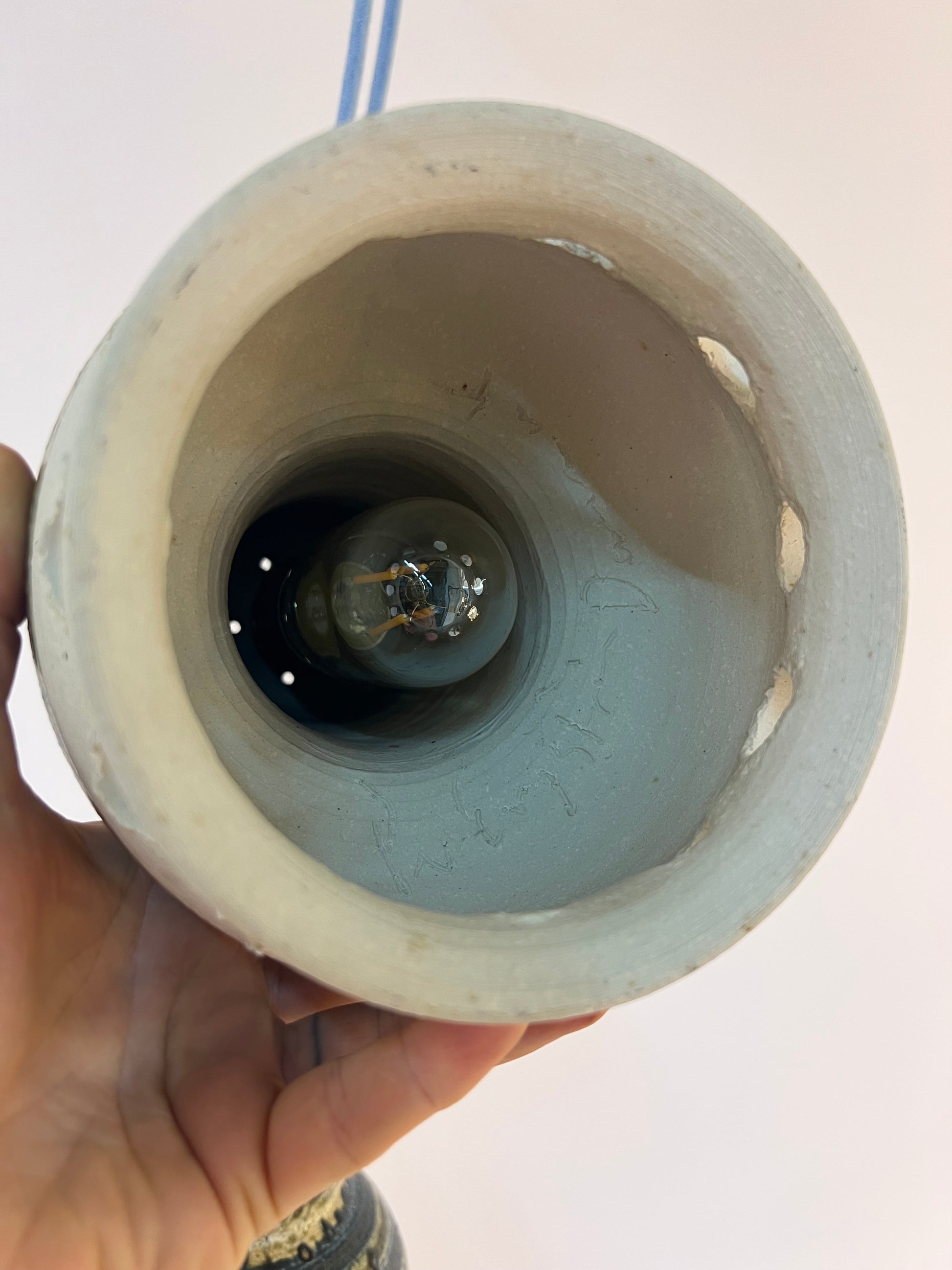 Hängelampe blau beige Keramik von Per Engstrøm