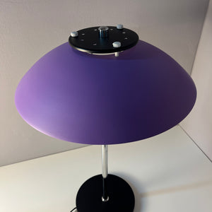 Tischlampe neu lackiert lila ocker aus Dänemark