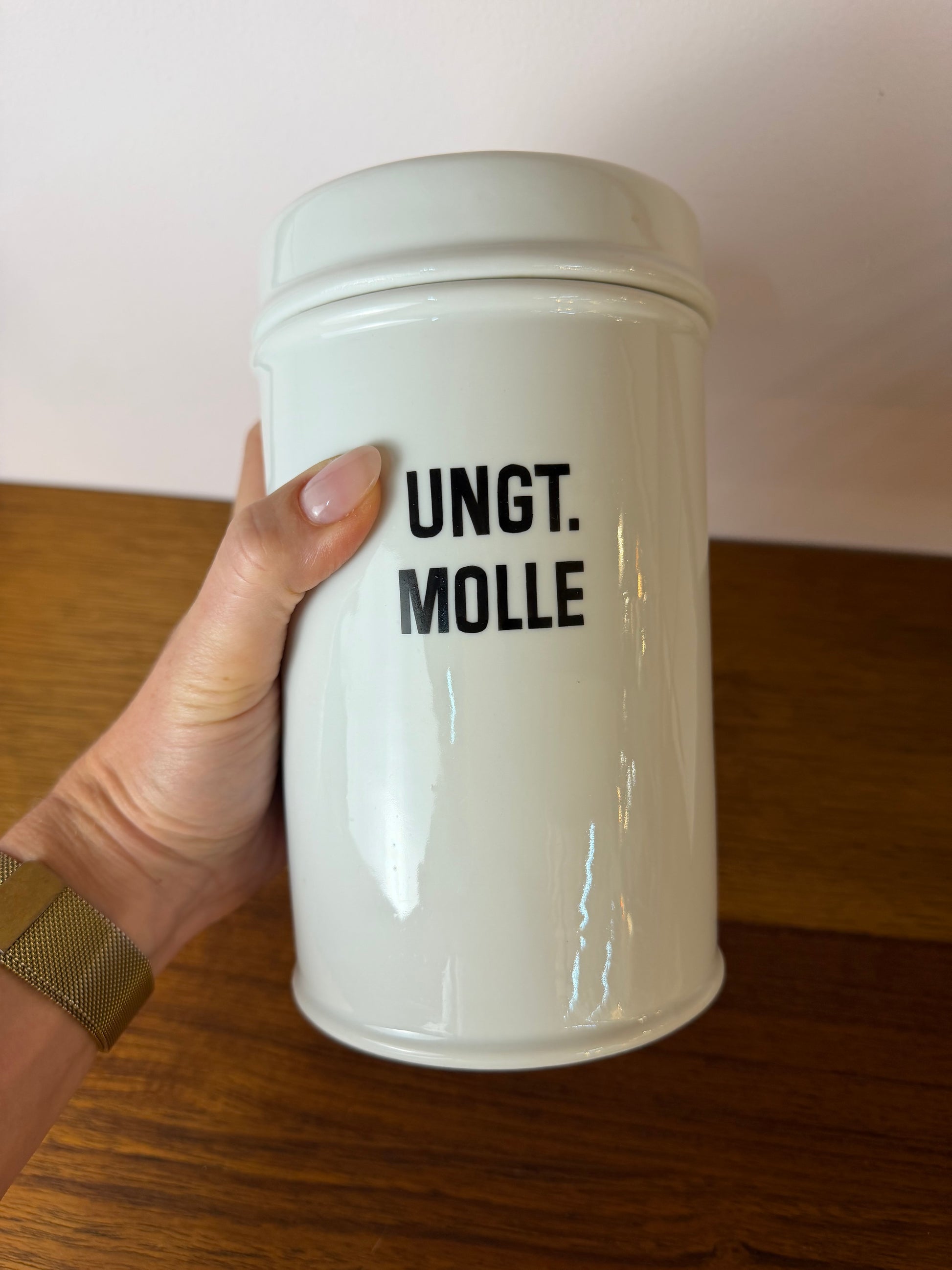 Apothekerdose Ungt. Molle weiß Porzellan - 1000 ml