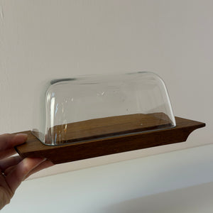 Käsebrett Teak mit Glasdeckel