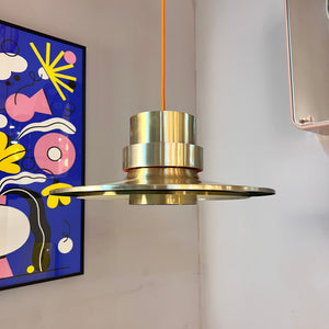 Lamellenlampe Trava grün orange von Carl Thore für Granhaga
