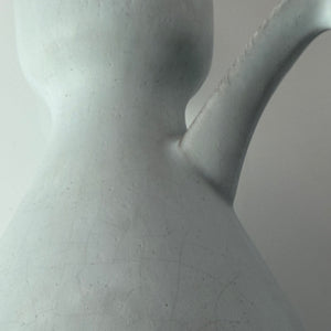 Set: Vase und Karaffe mintgrün weiß Keramik aus Westdeutschland