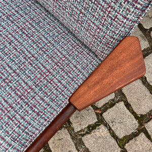 Ruster Lounge Chair neu gepolstert von Yngve Ekström für Swedese