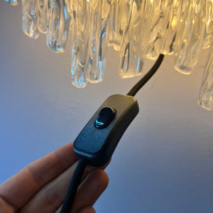 Wandlampe Eisglas