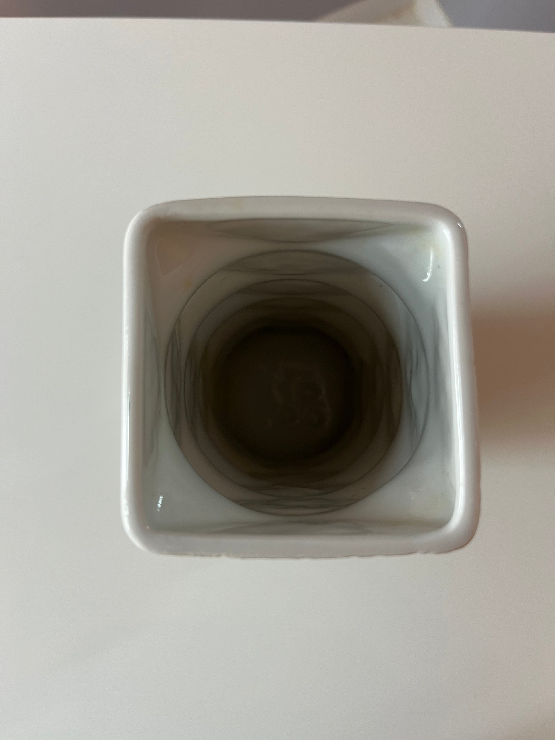 Vase 640/2 orange blau von Royal Porzellan Bavaria KPM