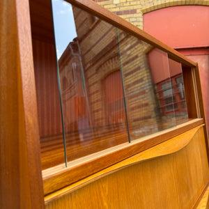 Schrank mit Klappfächern & Vitrine von VEB Möbelindustrie Halle