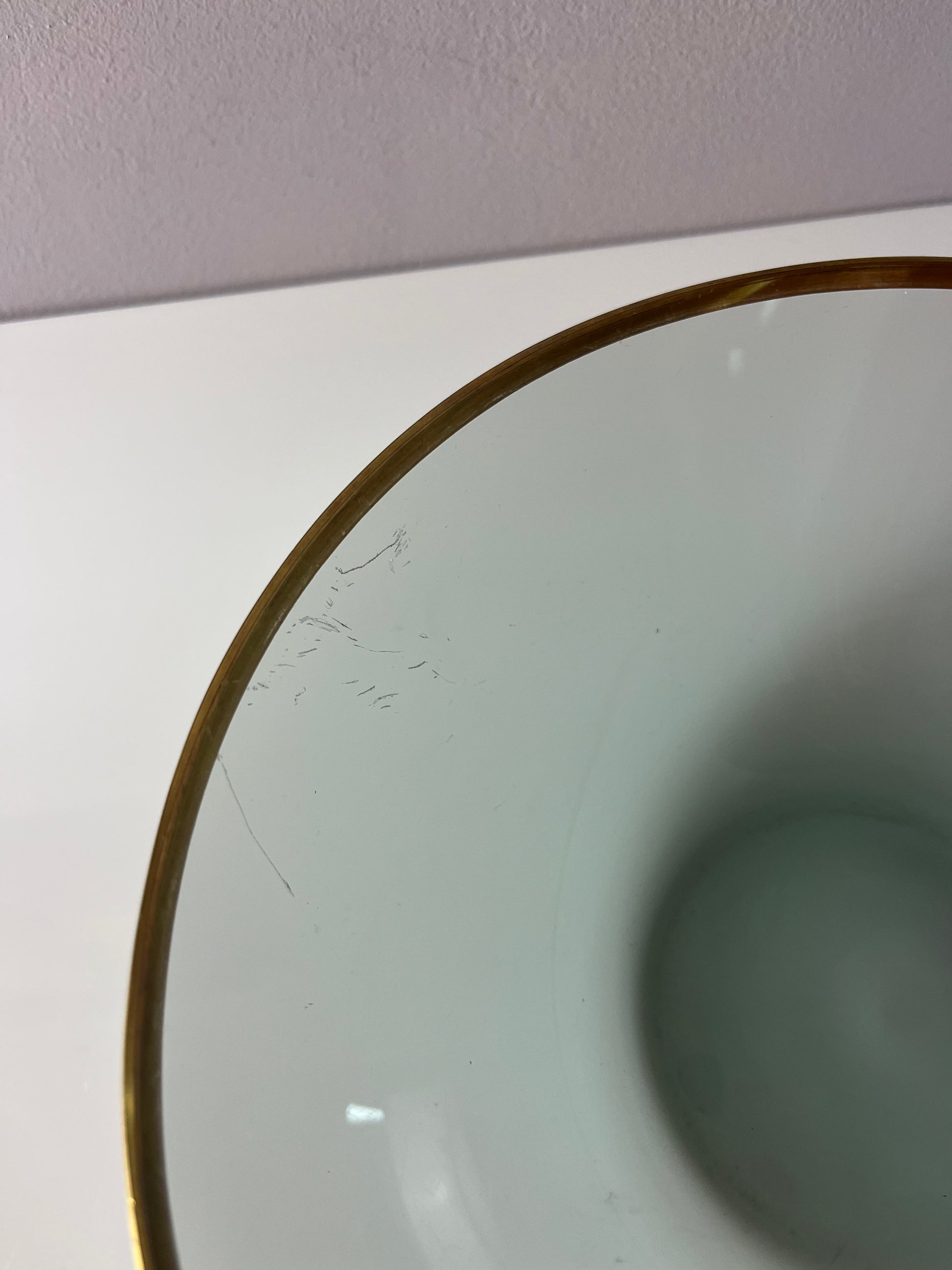 Set: 2 Schüsseln Rauchglas mit Goldrand