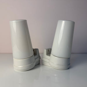 Set: 2x Wandlampe Modell 6080 weiß von Sigvard Bernadotte für Ifö