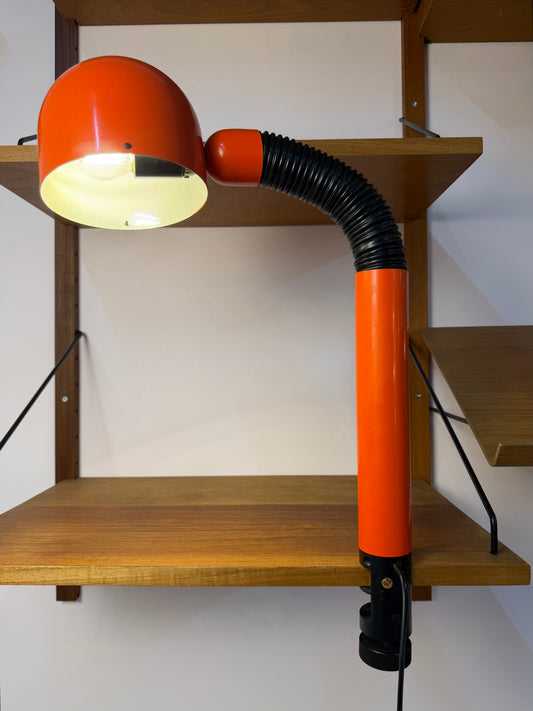 Klemmlampe orange schwarz aus Dänemark