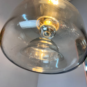 Hänge- oder Deckenlampe Glas Chrom von Glashütte Limburg