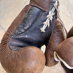 Boxhandschuhe braun Echtleder