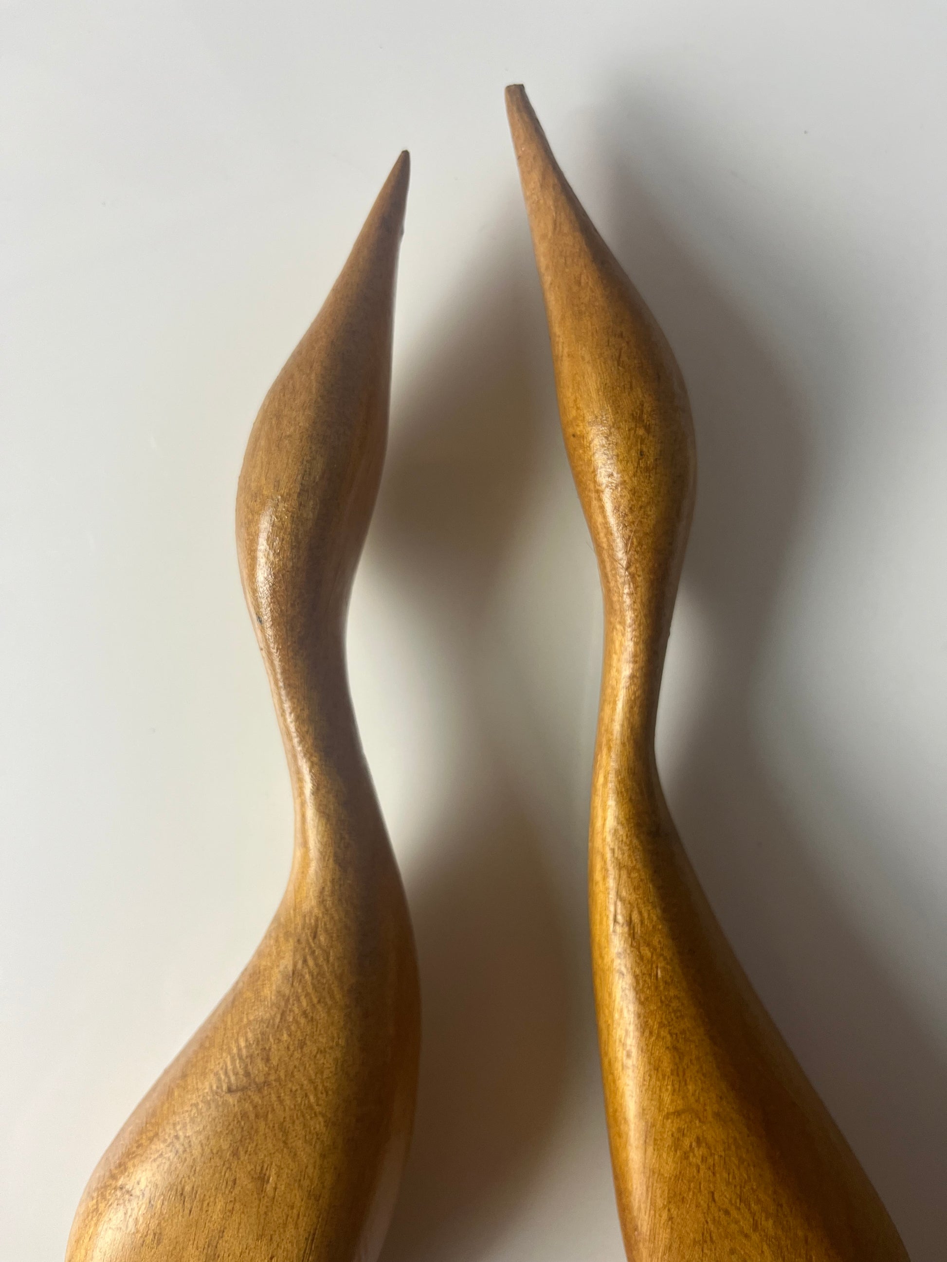 Set: 2 Kraniche Holz