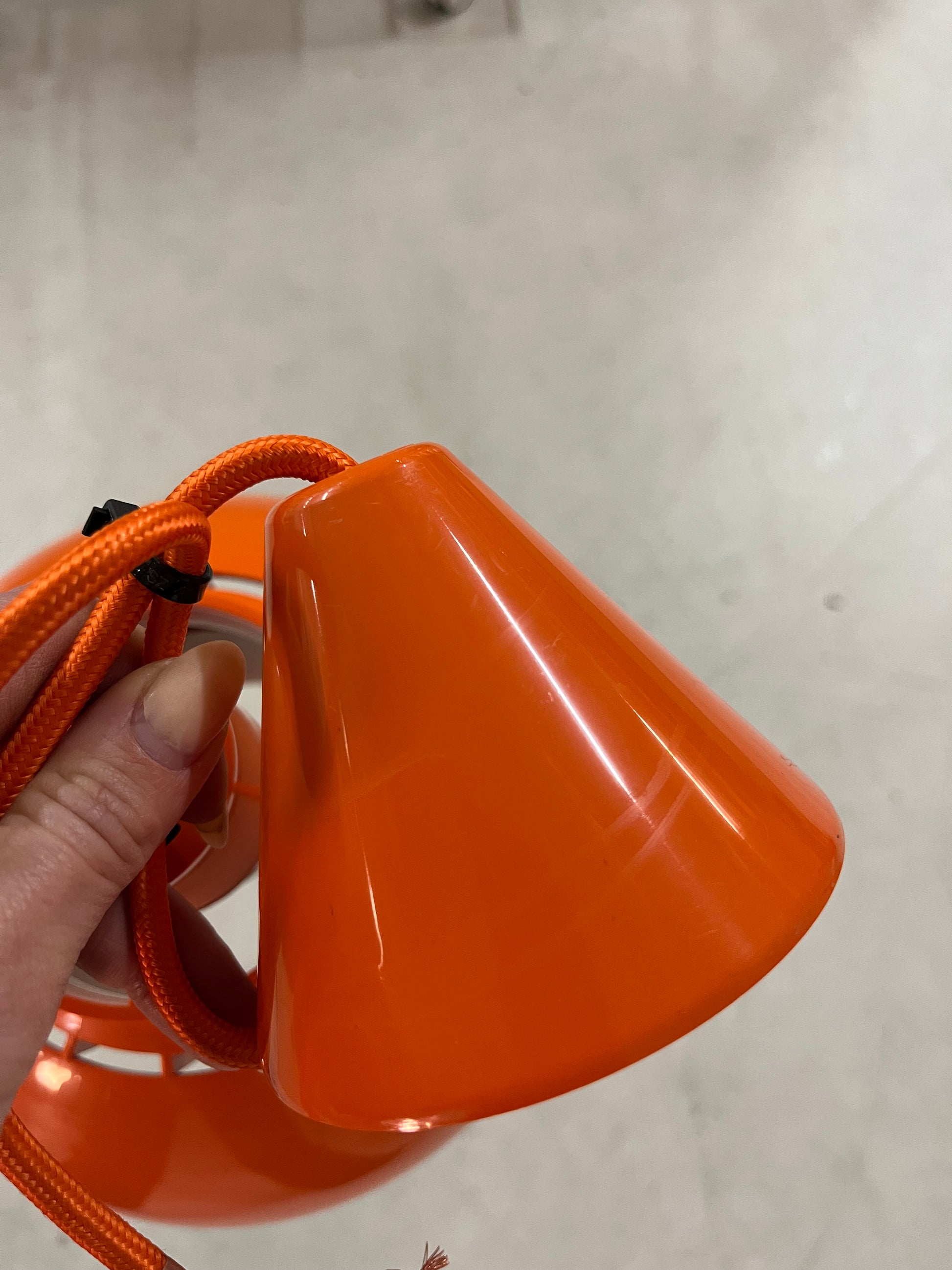 Hängelampen Minisol orange von K. Kewo für Nordisk Solar