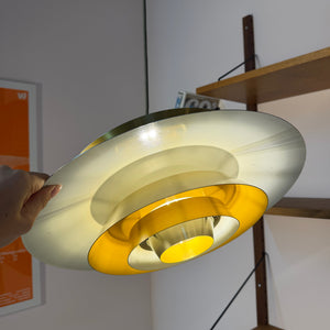 Lamellenlampe gold gelb von Bent Nordsted für Lyskær