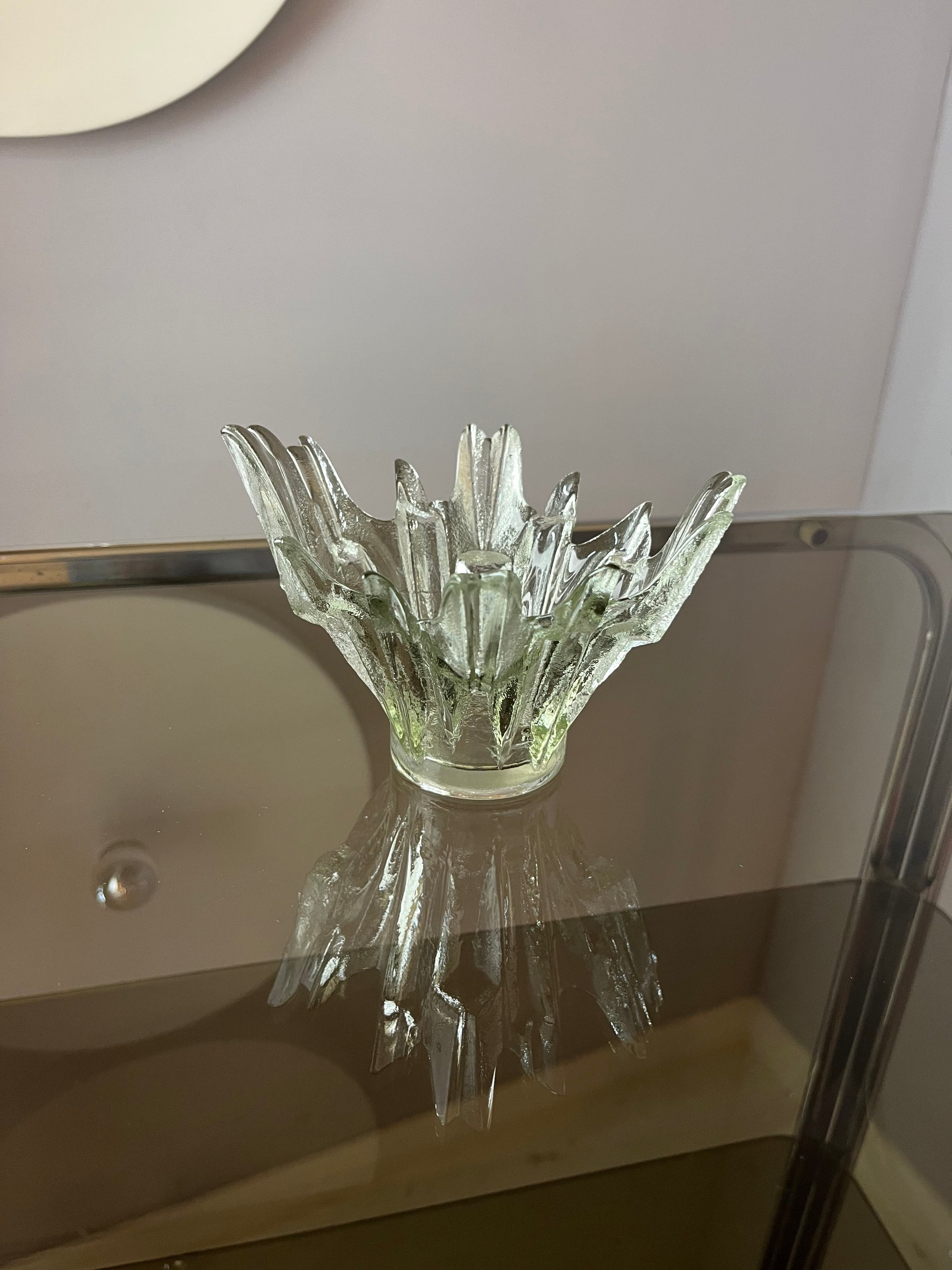 Kerzenhalter Revontulet Glas von Tauno Wirkkala für Humppila