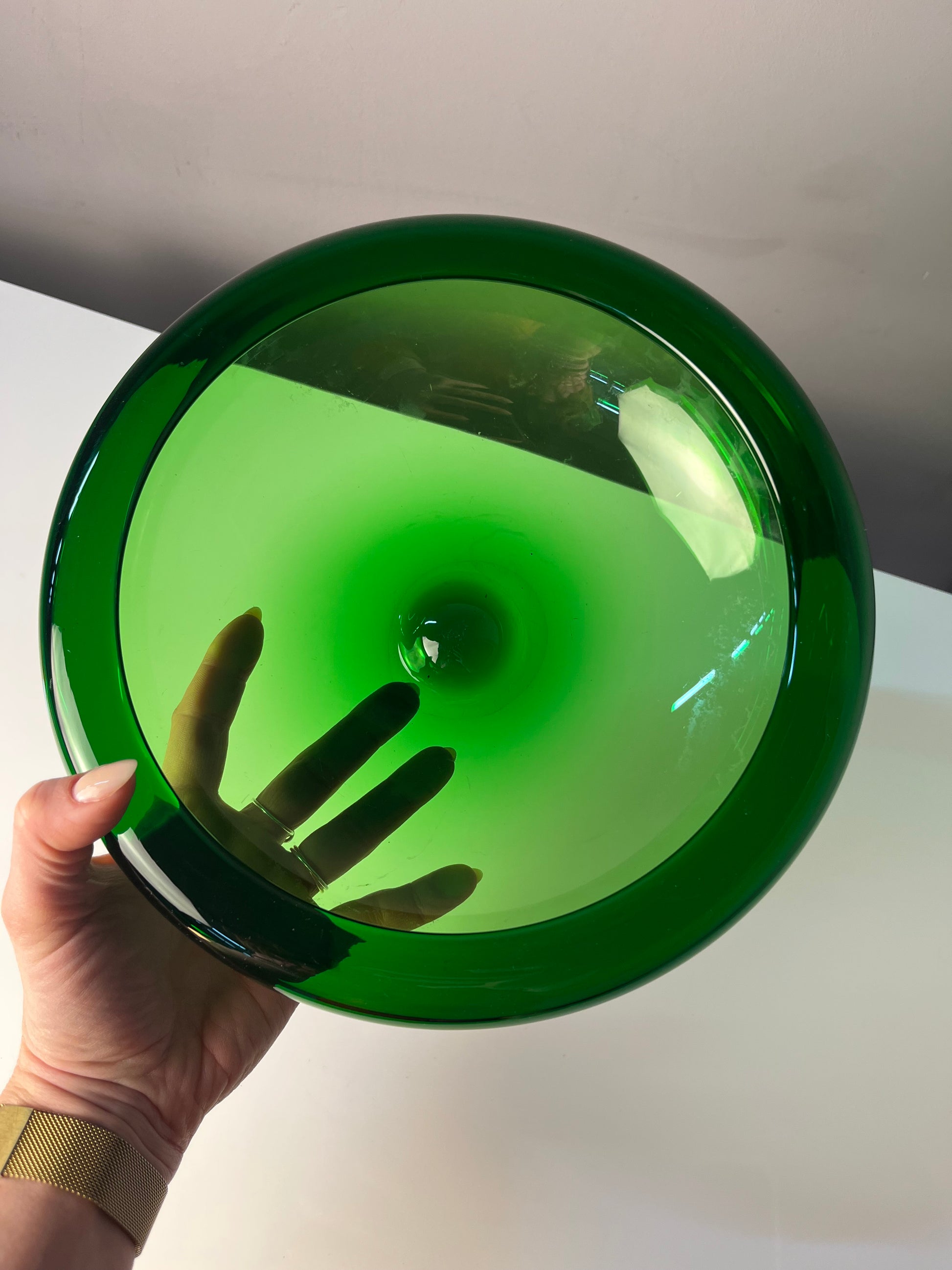 Schale 17792 grün Glas von Per Lütken für Holmegaard