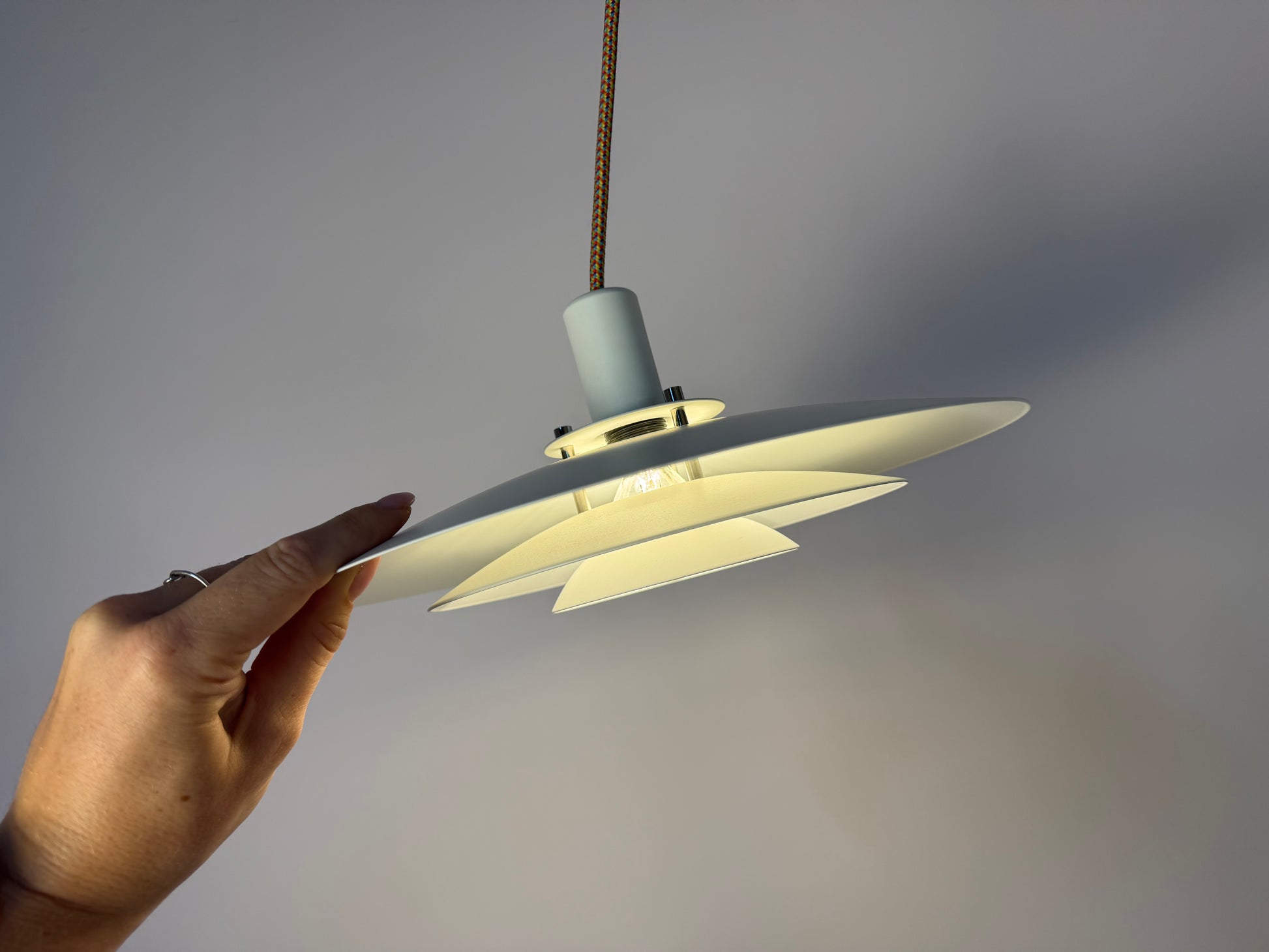 Lamellenlampe weiß aus Dänemark