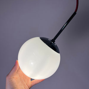 Kugellampe weiß Glas Chrom