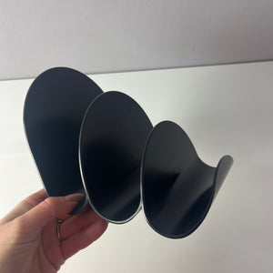 Briefhalter schwarz 70er Space Age Ära