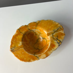 Aschenbecher gelb Alabaster aus Italien