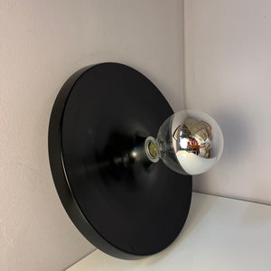 Wandlampe Diskus schwarz neu lackiert