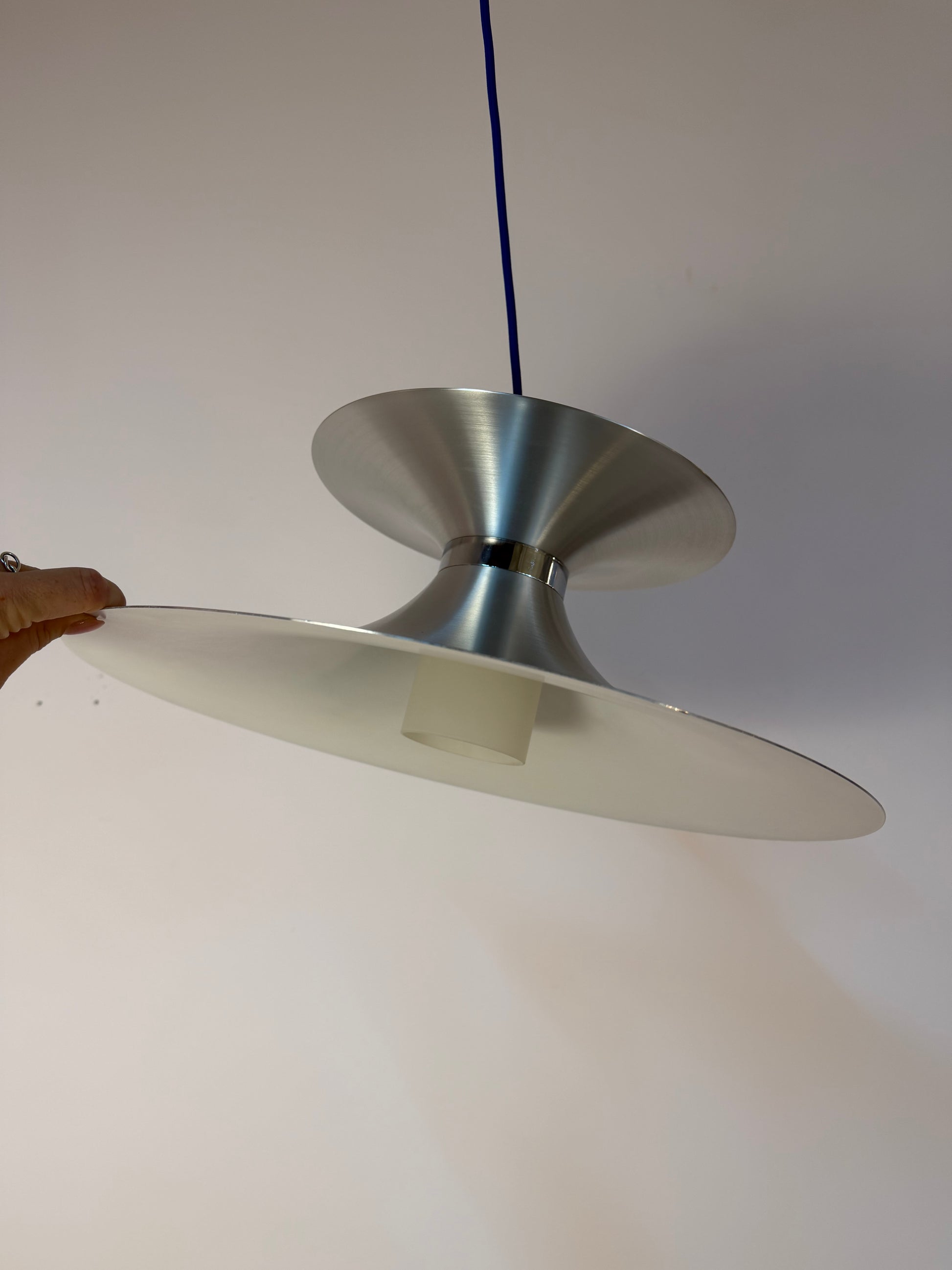 Lamellenlampe silber aus Dänemark