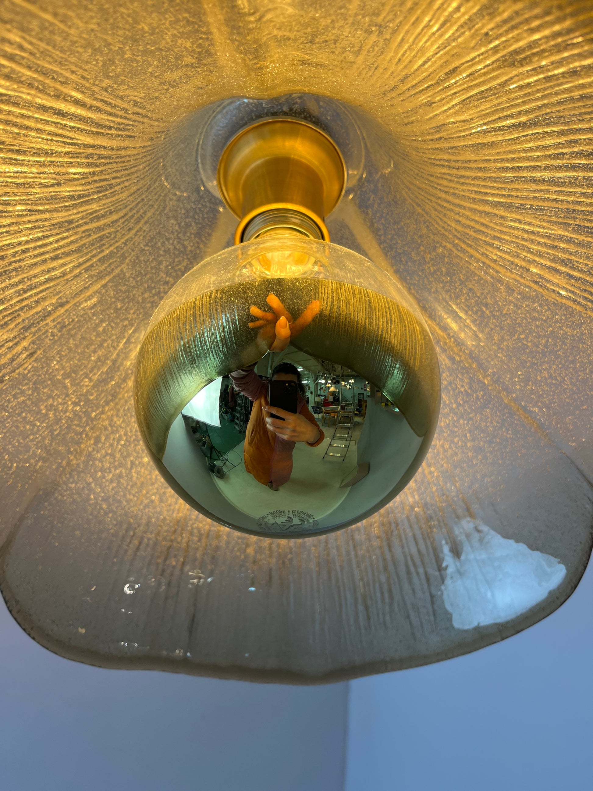 Hängelampe Blume Glas von Peill & Putzler