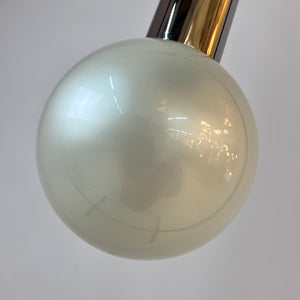 Hängelampe Big Globe Perlmutt Chrom von Motoko Ishii für STAFF