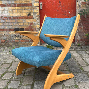 Sessel Z petrol neu gepolstert