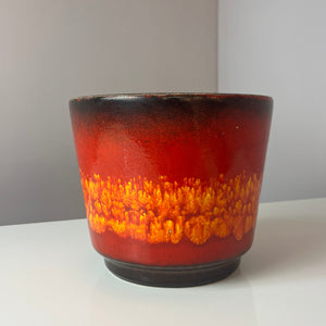 Blumentopf Fat Lava orange rot
