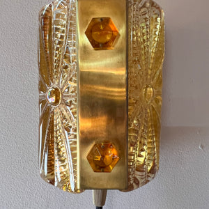 Wandlampe Glas Messing von Vitrika