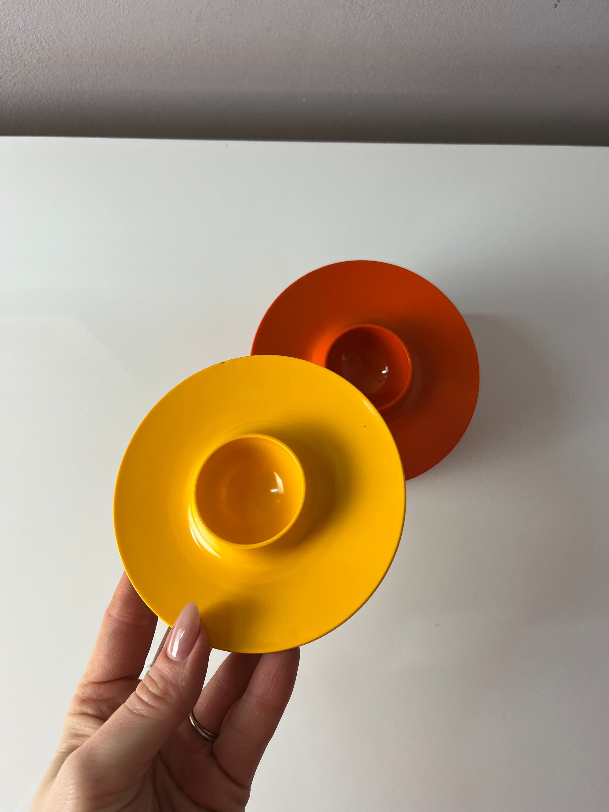 Set: 6x Eierbecher gelb orange rot von Mepal