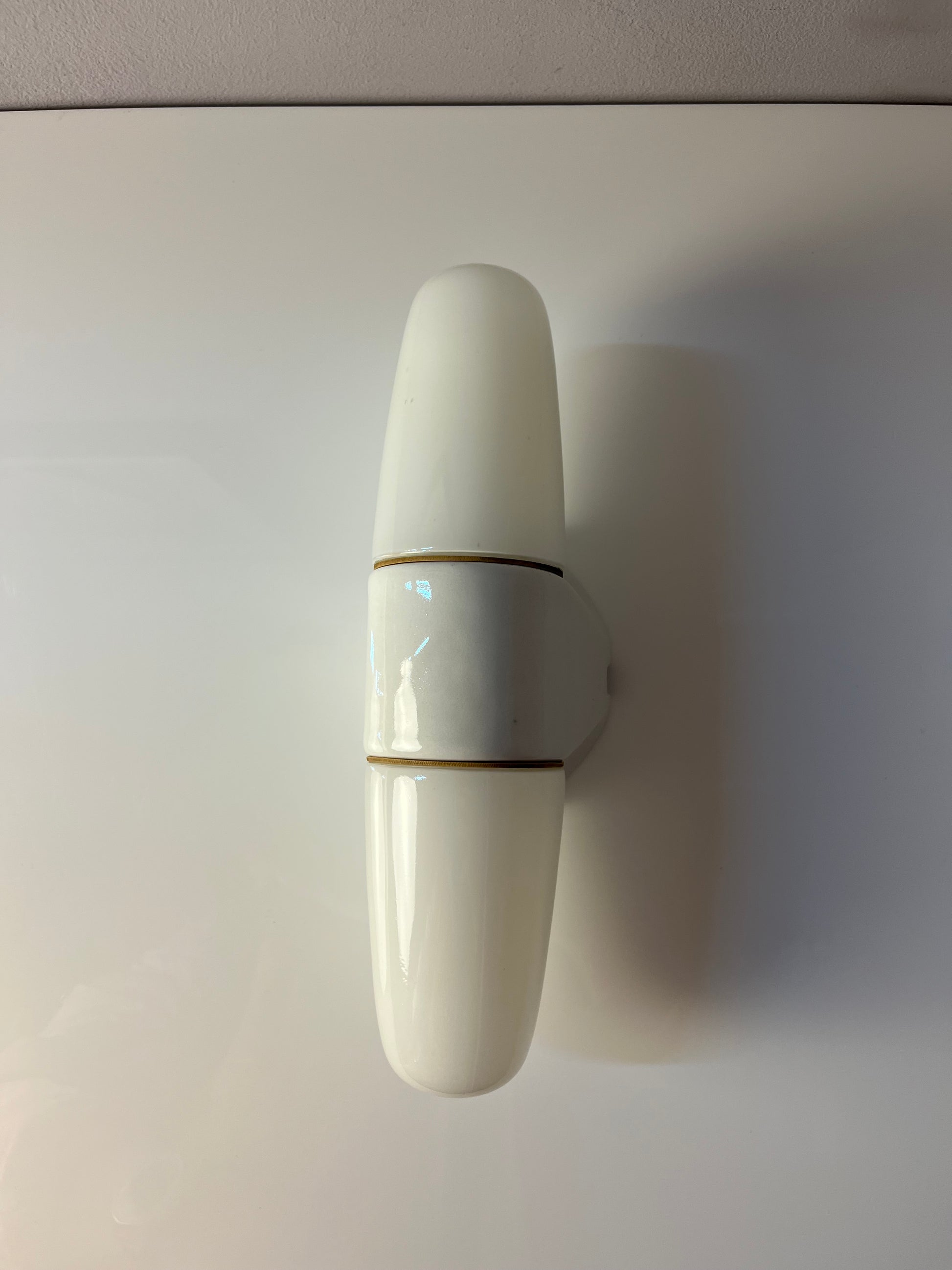 Wandlampe Modell 6068 weiß von Wilhelm Wagenfeld für Lindner