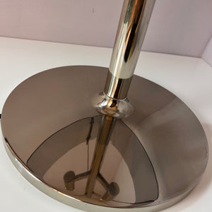 Tischlampe Chrom & Rauchacryl