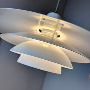 Lamellenlampe weiß Hochglanz