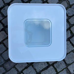 Couchtisch weiß Kunstoff Glas von Peter Ghyczy