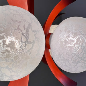 Kronleuchter weiß orange von Richard Essig