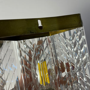 Wandlampe Messing & Glas von Wiktor Berndt für Flygsfors