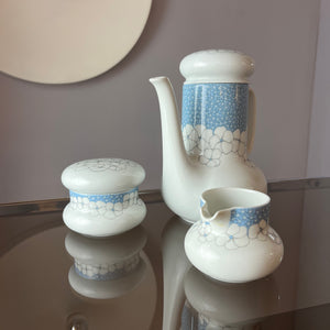 Set: Kaffeeservice Kiruna Garden weiß blau von Thomas