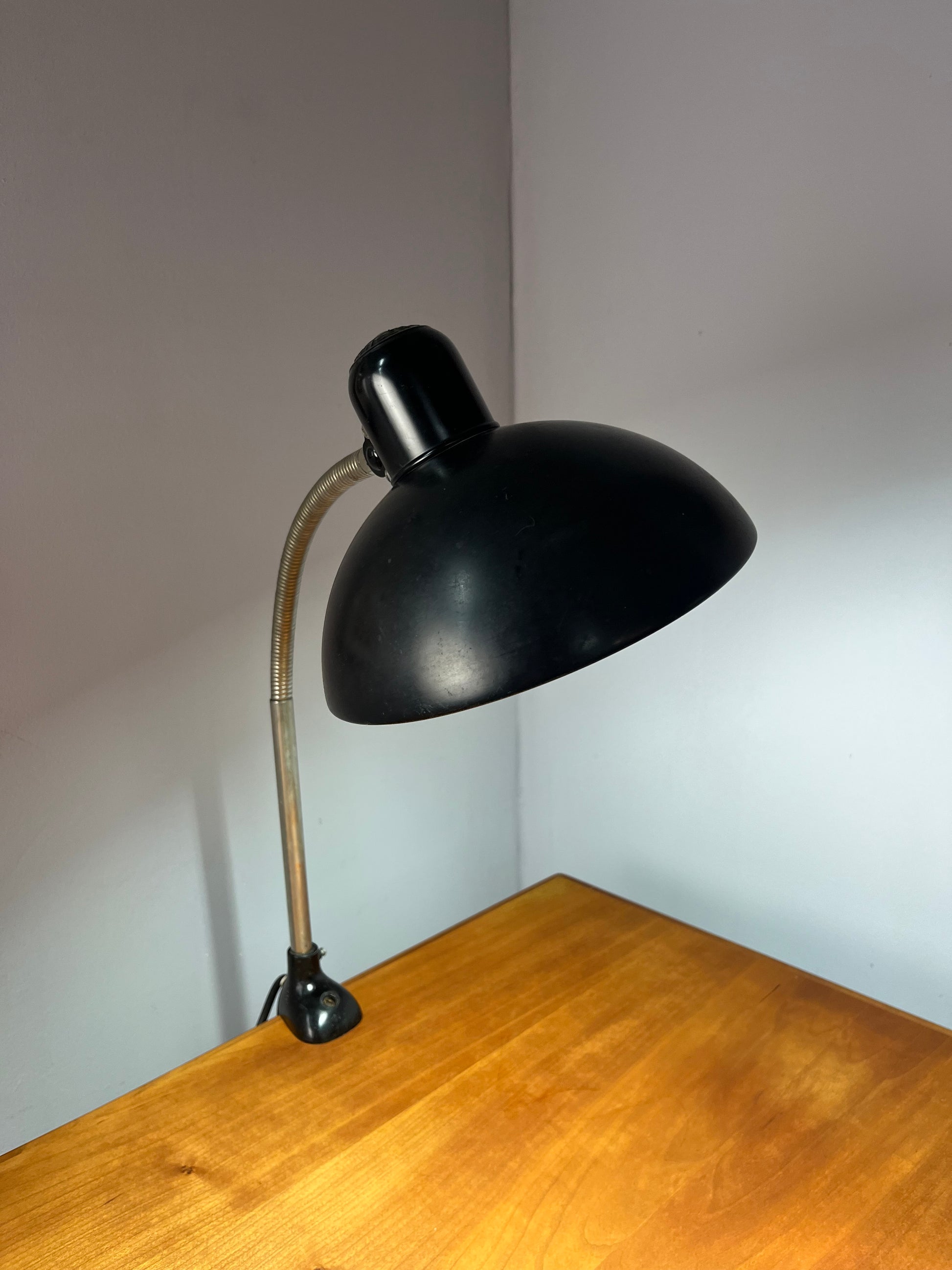 Klemmlampe schwarz von Christian Dell für Kaiser Idell