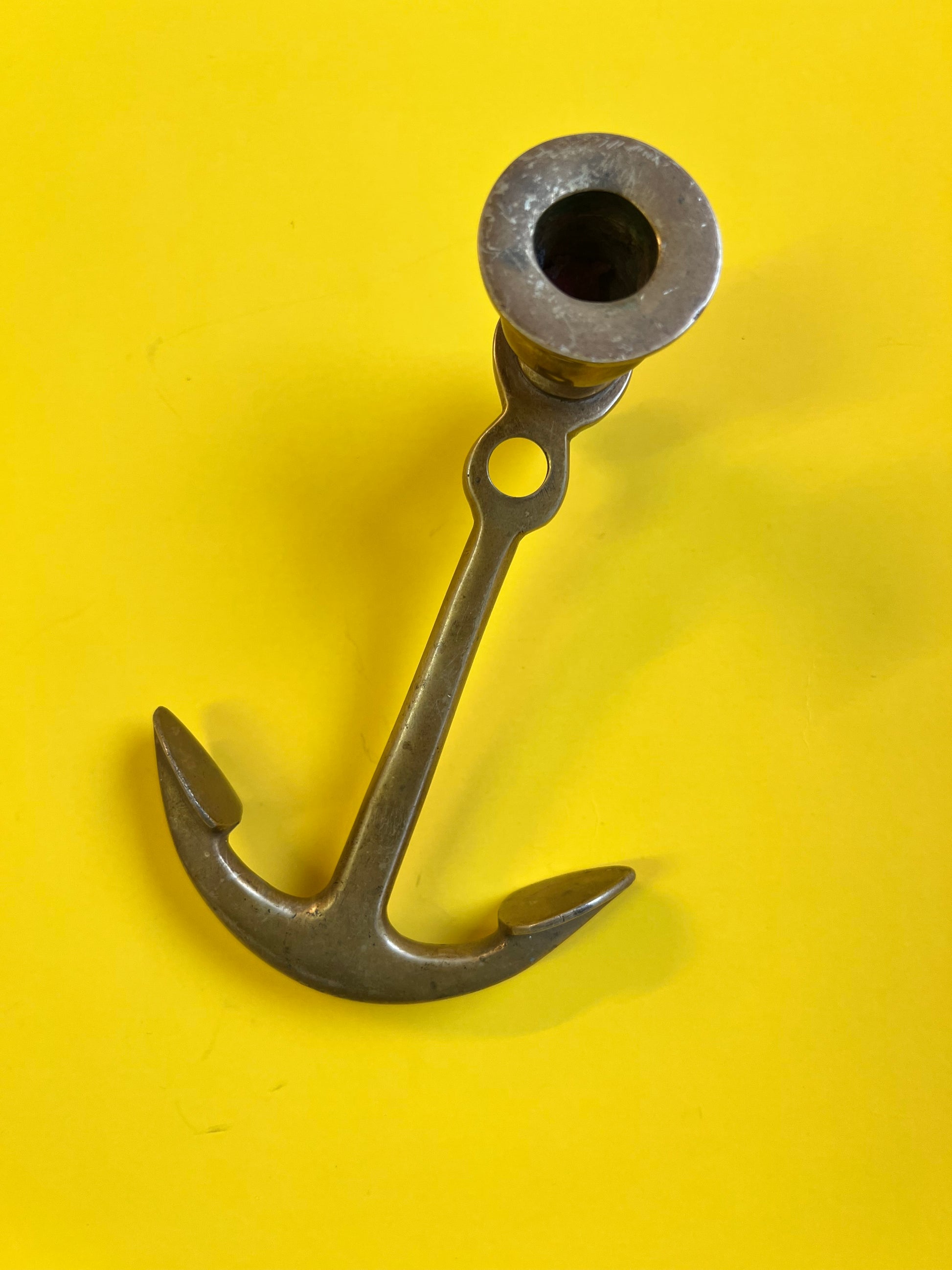 Kerzenständer Anker Messing