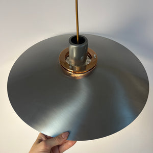 Große Lamellenlampe Leto silber kupfer von Top Lamper