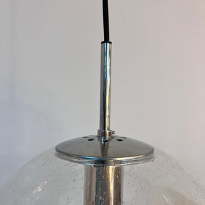 Kugellampe Glas Chrom von Glashütte Limburg