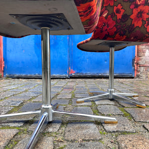 Set: 2x Drehstuhl rot floral von EKA Wohnmöbel