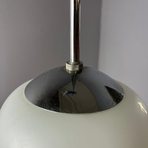 Hängelampe Opalglas Chrom aus Dänemark