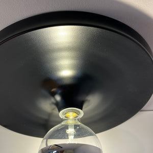 Wandlampe Diskus schwarz neu lackiert