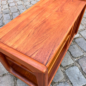 Rollwagen für Schallplatten Teak aus Dänemark