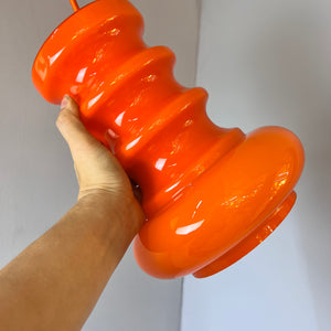 Hängelampe orange Glas