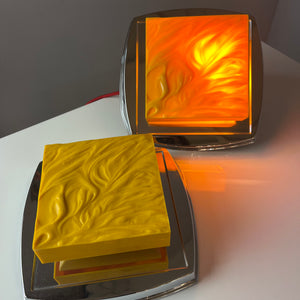 Wandlampe gelb Chrom von Uwe Mersch