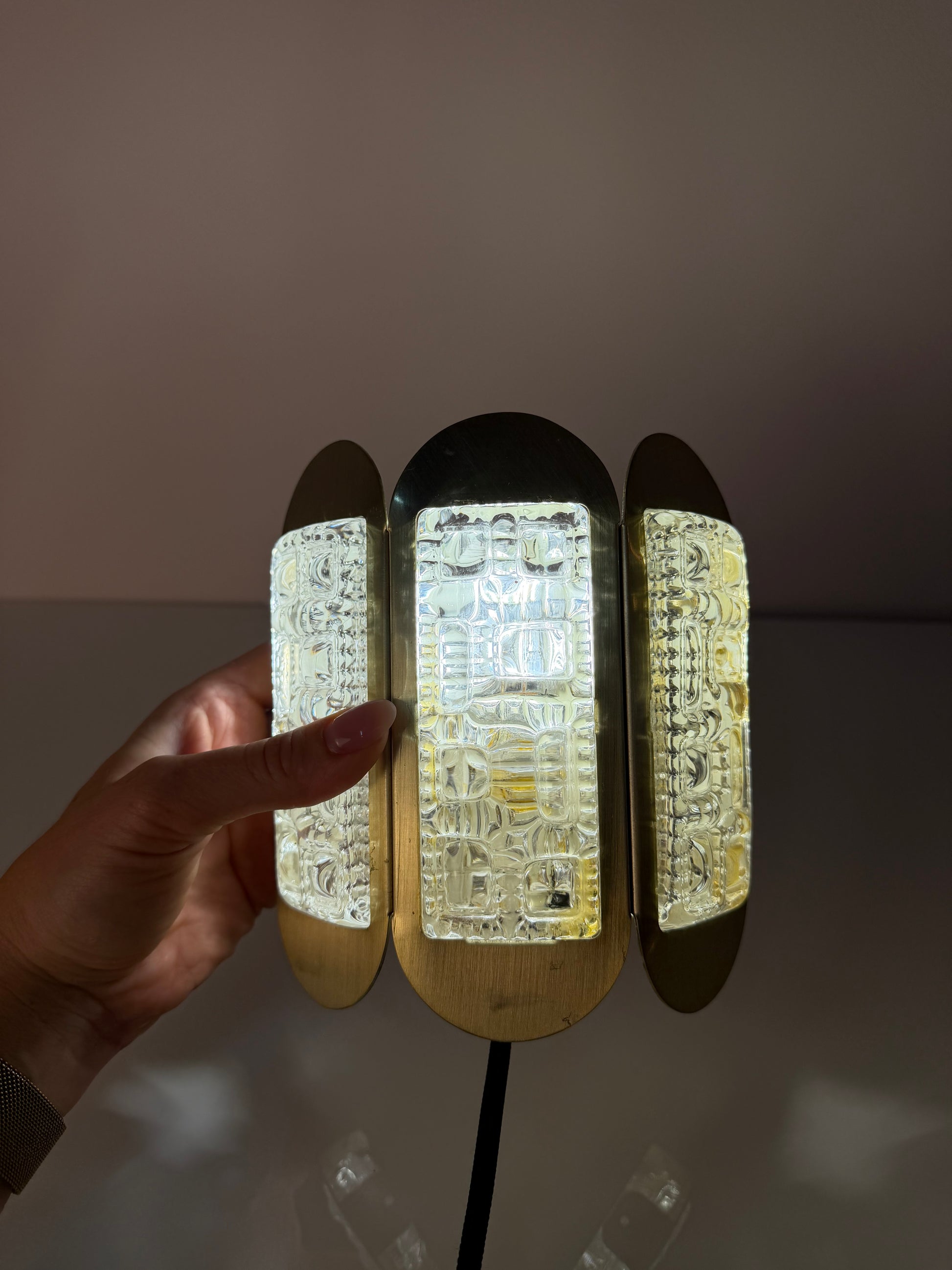 Wandlampe gold Glas von Vitrika